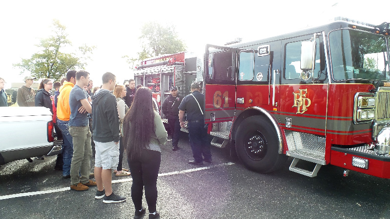 Students with Fire Department