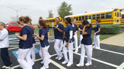 CNA Students getting on to bus