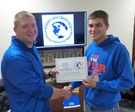 Lucas Papineau on Left with Nick Vaughn, Construction Technology Student on the right.
