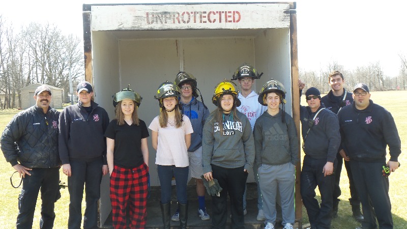 Fire-Rescue-EMS Students with Bourbonnais Firefighters