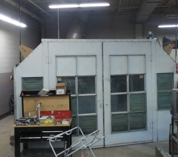 Exterior Picture of Paint Booth Front Angle