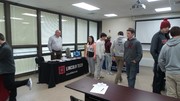 Students in MPR Room visiting with College - Trade - and Military Representatives