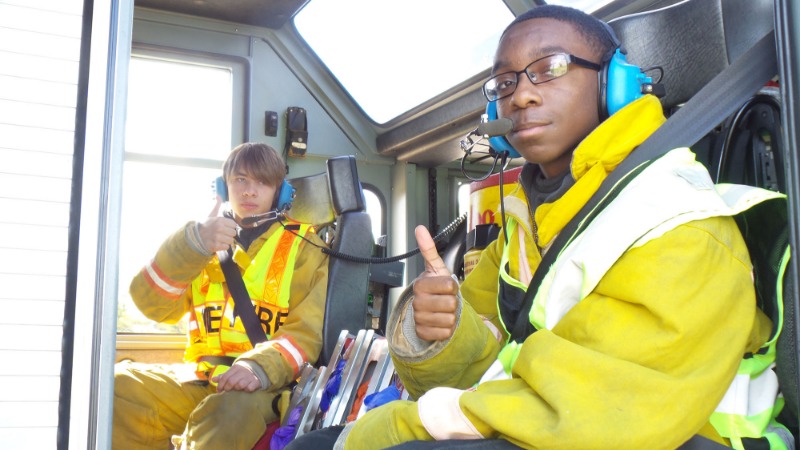 Two Fire-Rescue-EMS Students acknowledge a great class.