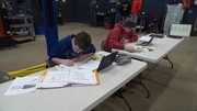 Section 1 Students undergoing basic automotive electrical theory testing.