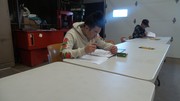 Section 1 Students undergoing basic automotive electrical theory testing.