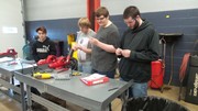 Section 2 Students undergoing basic automotive electrical theory testing.