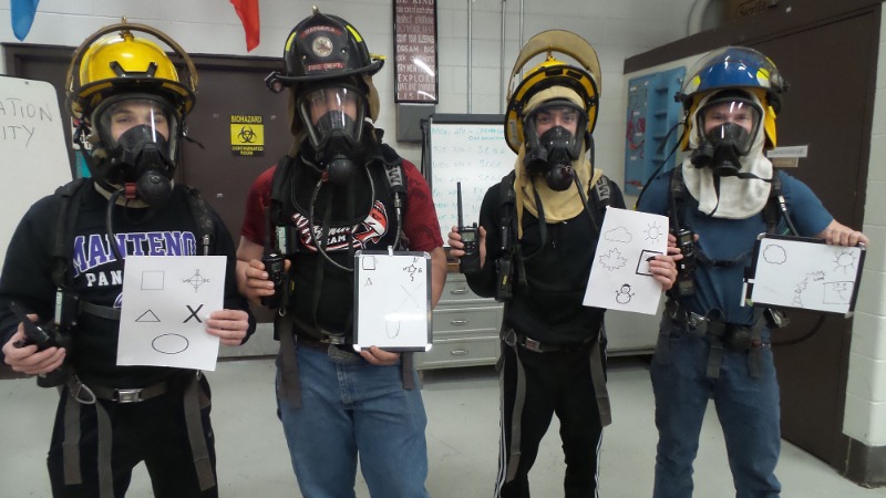 Fire Rescue Students in their Full Breathing Gear