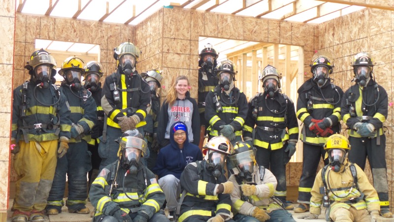 Kankakee Area Career Center Fire-Rescue-EMR Students in Full SCBA Gear