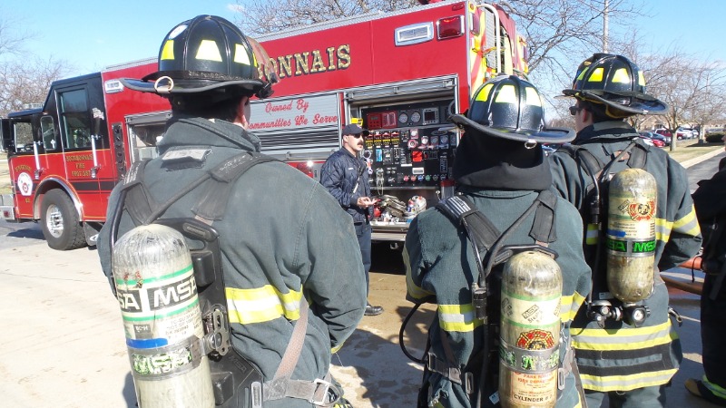 Bourbonnais Township Fire Protection District Working with KACC Fire-Rescue-EMR Students