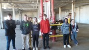 KACC Students on Field Trip Touring Commercial Building's Sprinkler System and Stand Pipe Systems.