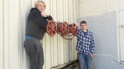 KACC Students on Field Trip Touring Commercial Building's Sprinkler System and Stand Pipe Systems.