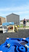 Fire-Rescue-EMR students undergoing SCBA training on the preschool lab playground.