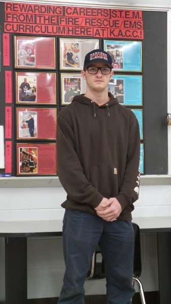 Justin in the Fire-Rescue-EMR Classroom