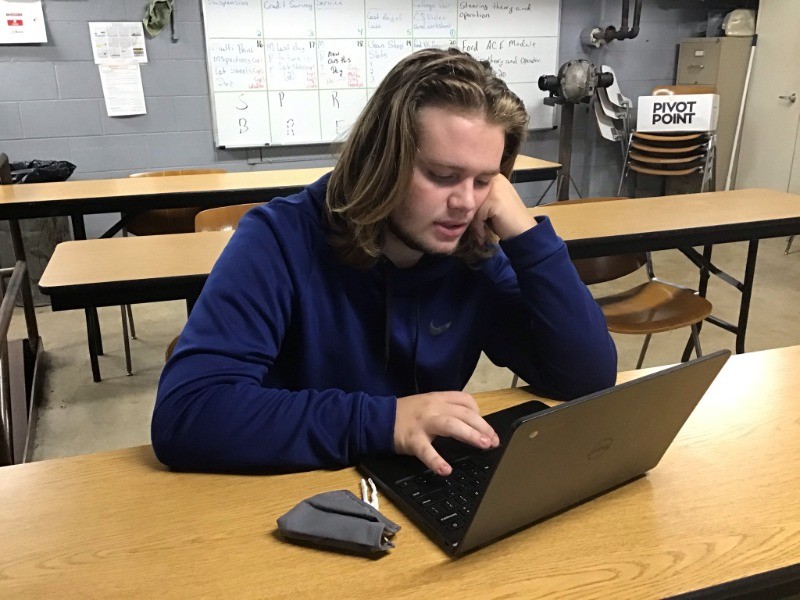 Dylan Duggan, BBCHS Student also working on the Compressed Air and Gas Safety Module