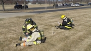 KACC Fire Rescue EMR Students engaged in Hazmat Training Exercises.